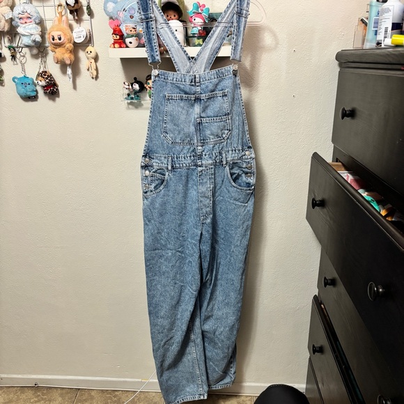 Free People We The Free Ziggy Denim Overalls Size Large - Picture 3 of 14